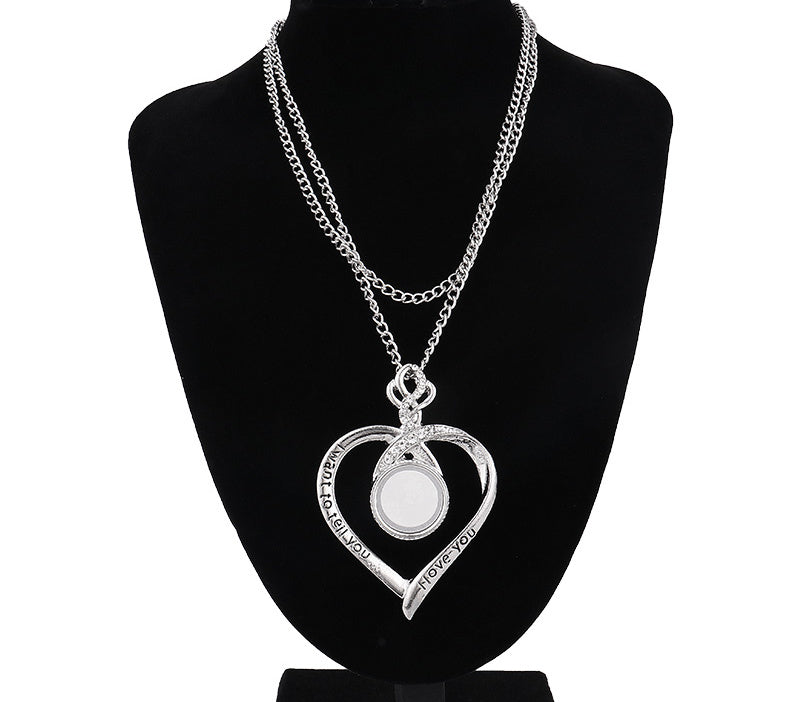 l Love You Sublimation Necklace