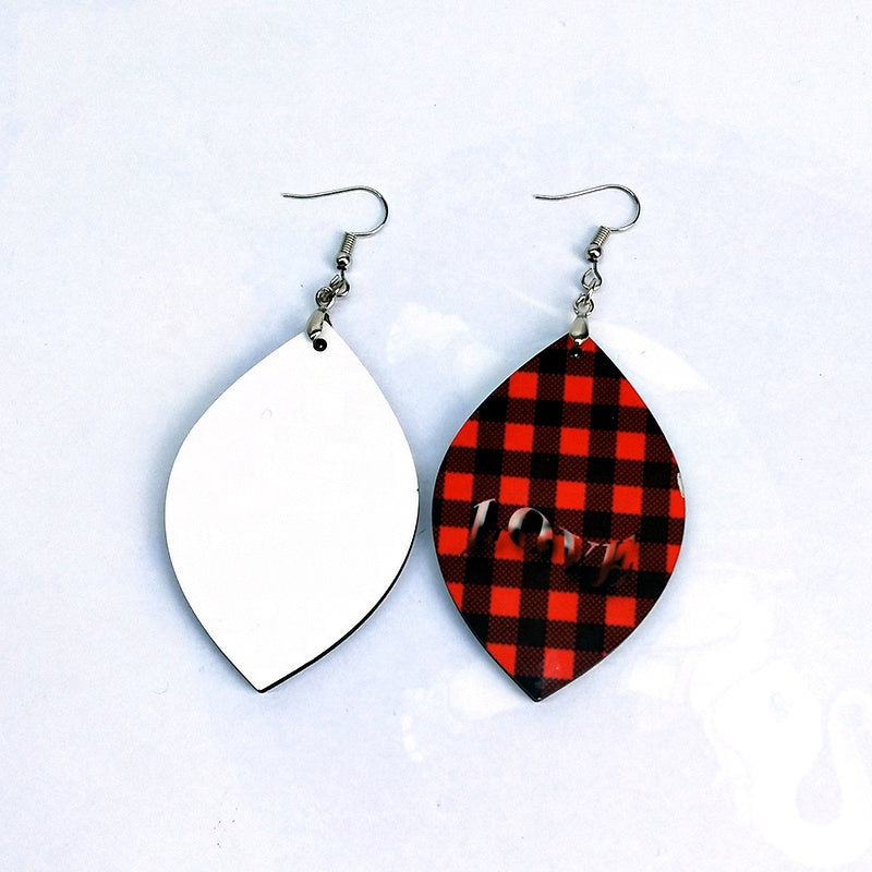 Double Sided MDF Sublimation Blank Earrings