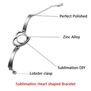 Sublimation Heart Bracelet
