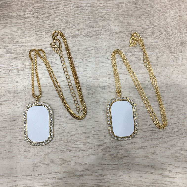 Gold Sublimation Necklace For Sublimation