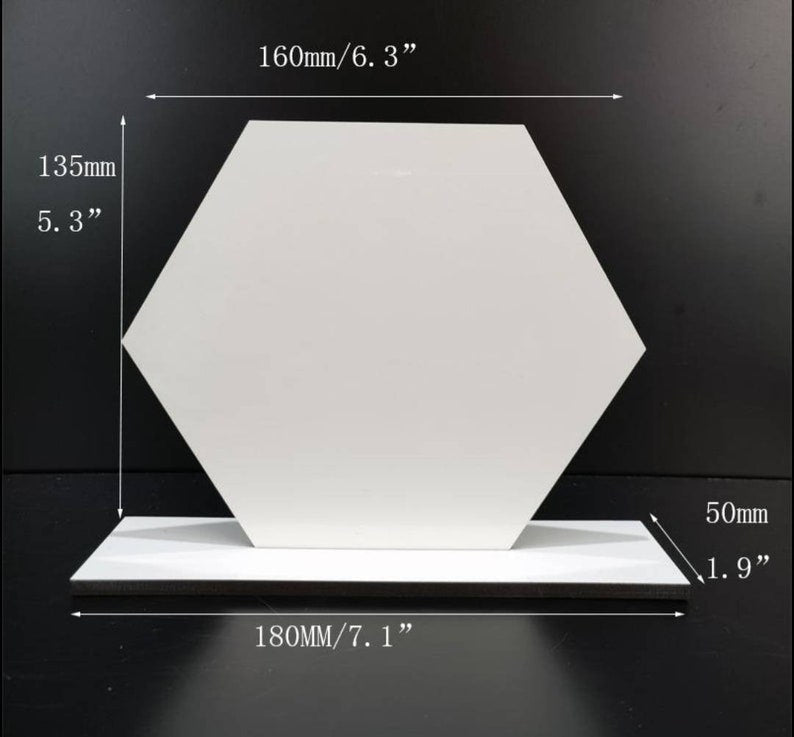 Hexagon Sublimation Social Media Plaque