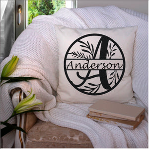 Customized Monogram Pocket Pillow