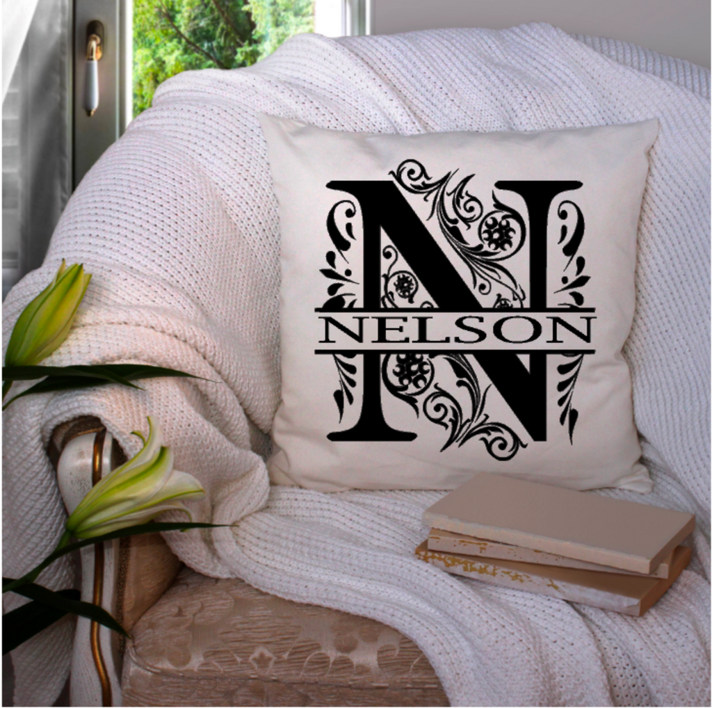 Customized Monogram Pocket Pillow